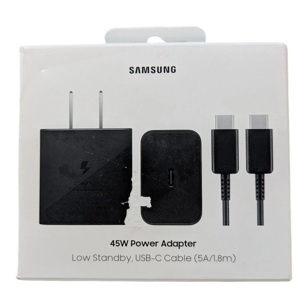 Aa2-O Samsung 45W Super Fast Charging USB-C Wall Adapter w/Type C Charging Cable